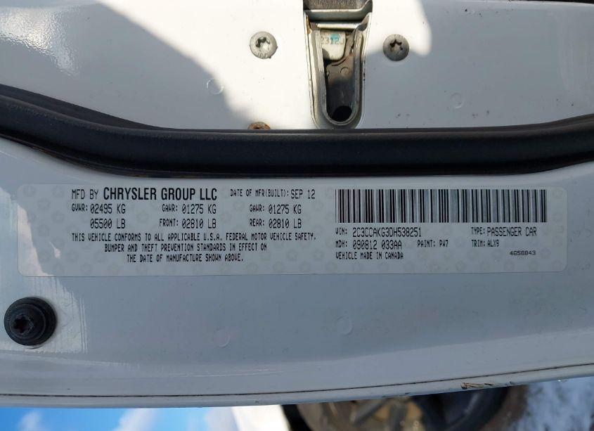 Photo 9 of 2013 Chrysler 300c AWD (VIN 2C3CCAKG3DH538251)