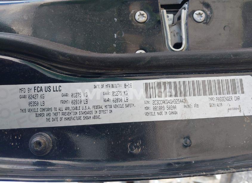 Photo 9 of 2016 Chrysler 300c AWD (VIN 2C3CCAKG4GH325443)