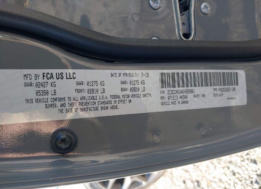 Photo 9 of 2019 Chrysler 300 LIMITED AWD (VIN 2C3CCAKG4KH690861)