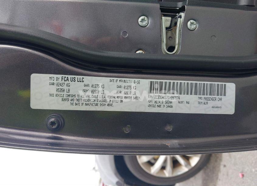 Photo 9 of 2016 Chrysler 300c AWD (VIN 2C3CCAKG7GH287674)