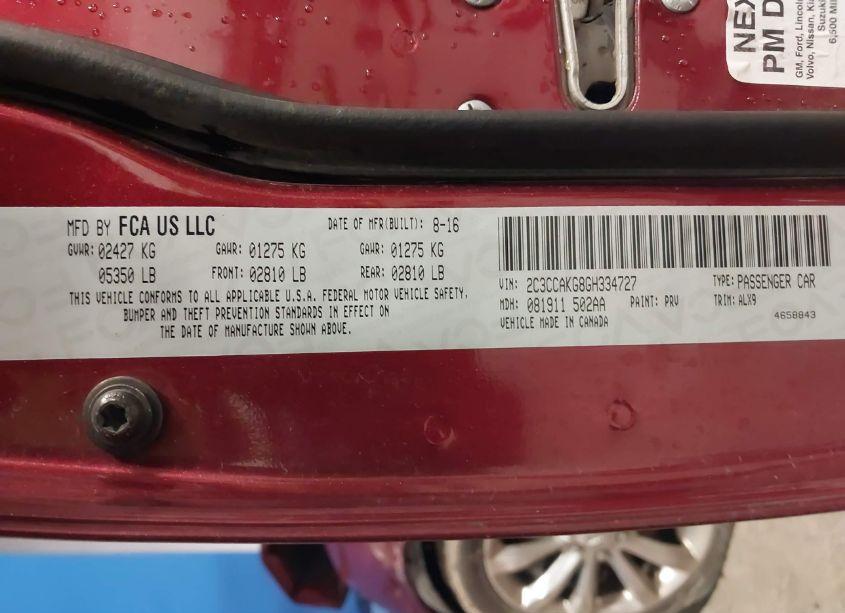 Photo 9 of 2016 Chrysler 300c AWD (VIN 2C3CCAKG8GH334727)