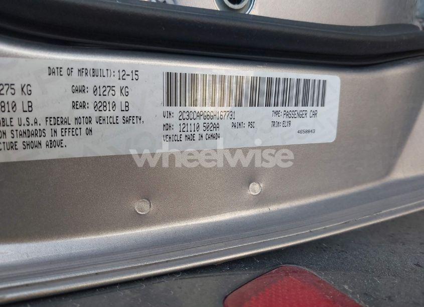 Photo 9 of 2016 Chrysler 300c PLATINUM (VIN 2C3CCAPG6GH167731)