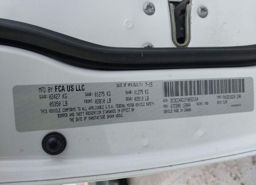 Photo 9 of 2015 Chrysler 300 LIMITED (VIN 2C3CCARG1FH892164)