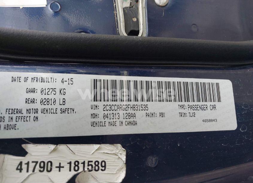 Photo 9 of 2015 Chrysler 300 LIMITED (VIN 2C3CCARG2FH831535)