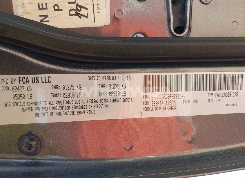 Photo 9 of 2015 Chrysler 300 LIMITED (VIN 2C3CCARG9FH781572)