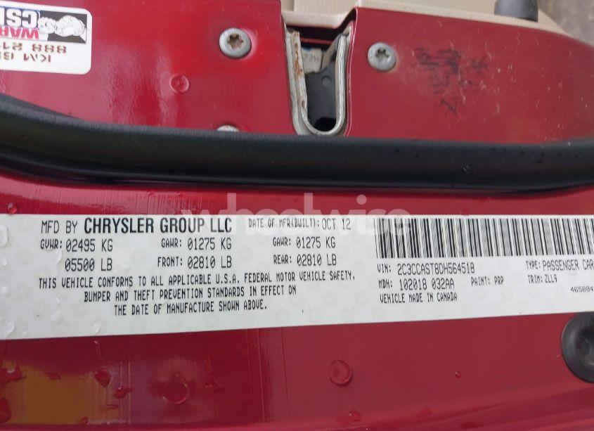 Photo 9 of 2013 Chrysler 300c LUXURY SERIES AWD (VIN 2C3CCAST8DH564518)