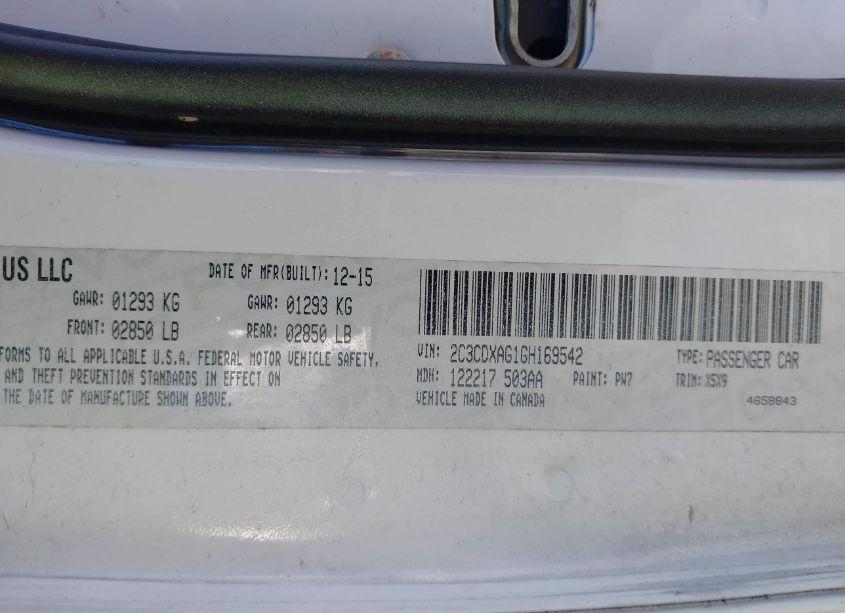 Photo 9 of 2016 Dodge Charger POLICE (VIN 2C3CDXAG1GH169542)