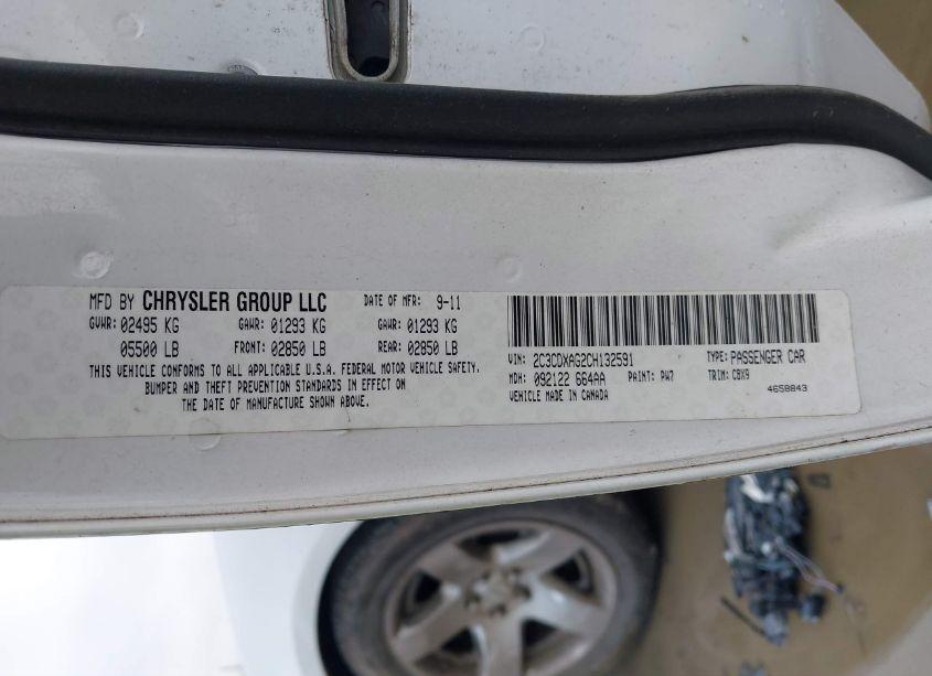 Photo 9 of 2012 Dodge Charger POLICE (VIN 2C3CDXAG2CH132591)