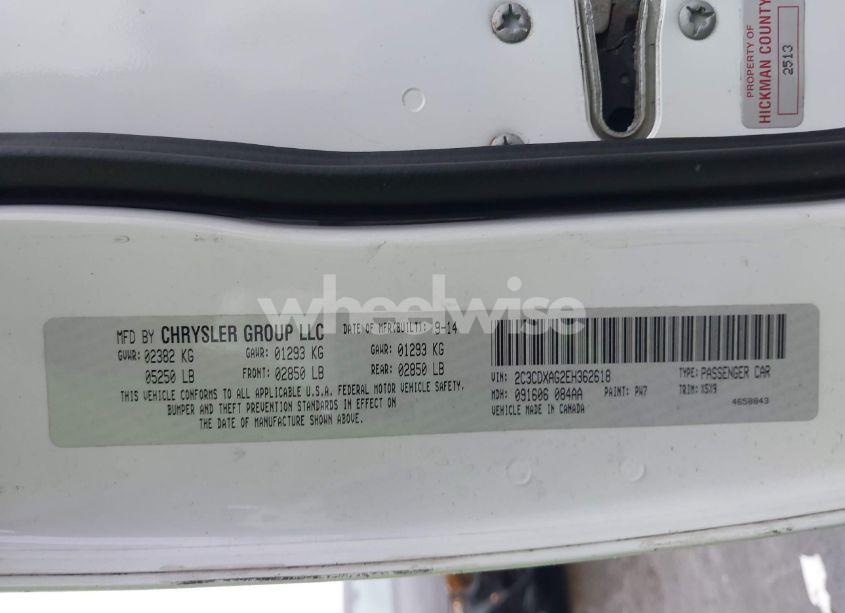 Photo 9 of 2014 Dodge Charger POLICE (VIN 2C3CDXAG2EH362618)