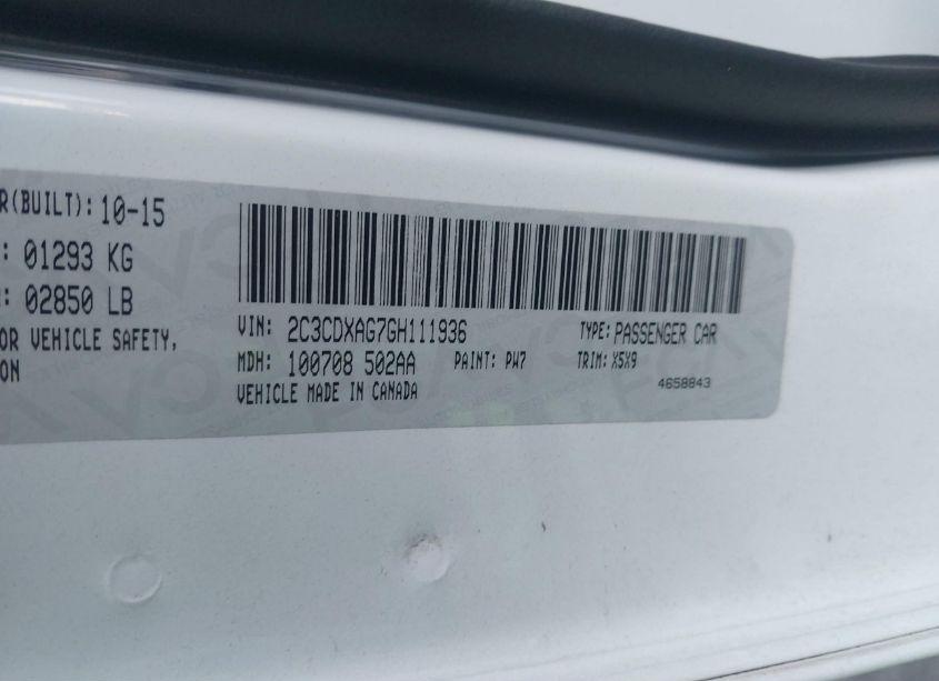 Photo 9 of 2016 Dodge Charger POLICE (VIN 2C3CDXAG7GH111936)