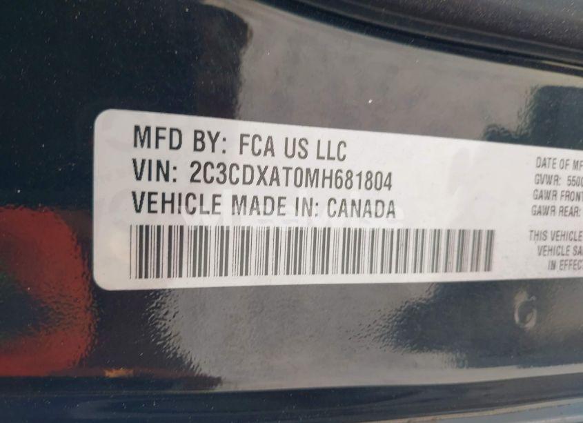 Photo 9 of 2021 Dodge Charger POLICE RWD (VIN 2C3CDXAT0MH681804)