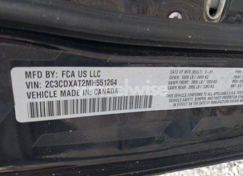 Photo 9 of 2021 Dodge Charger POLICE RWD (VIN 2C3CDXAT2MH551264)