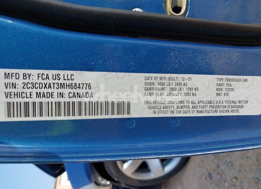 Photo 9 of 2021 Dodge Charger POLICE RWD (VIN 2C3CDXAT3MH684776)