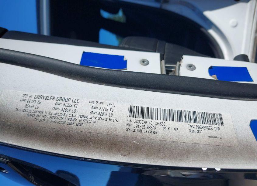 Photo 9 of 2012 Dodge Charger POLICE (VIN 2C3CDXAT4CH134663)