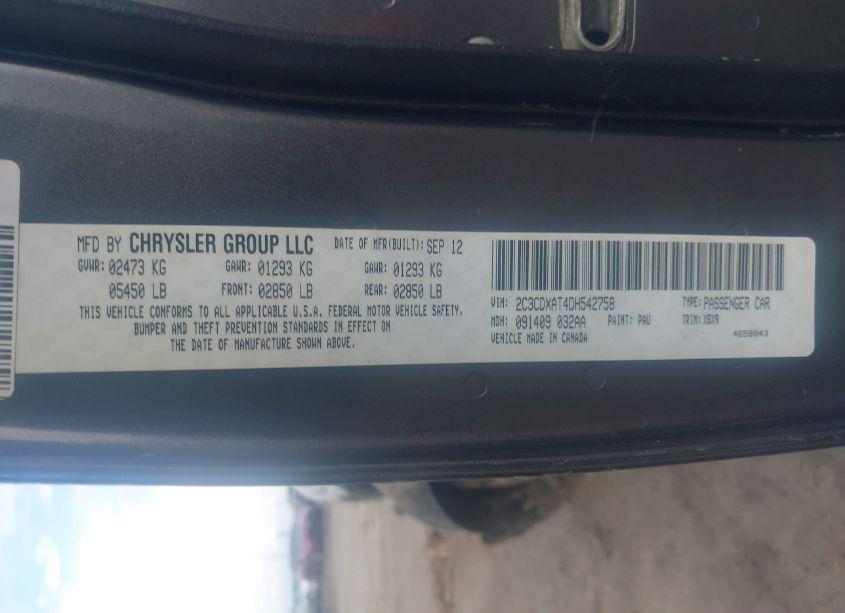 Photo 9 of 2013 Dodge Charger POLICE (VIN 2C3CDXAT4DH542758)