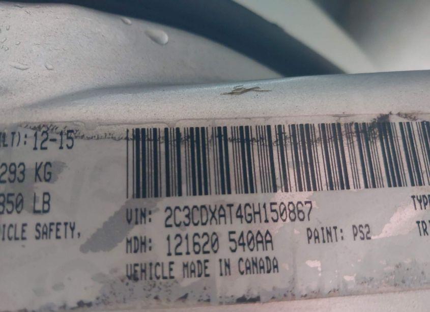 Photo 9 of 2016 Dodge Charger POLICE (VIN 2C3CDXAT4GH150867)