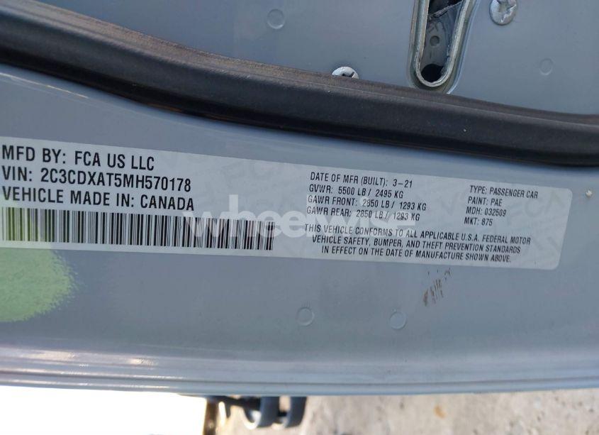 Photo 9 of 2021 Dodge Charger POLICE RWD (VIN 2C3CDXAT5MH570178)