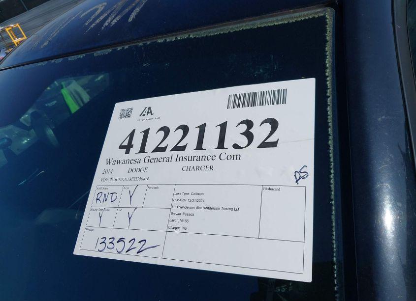 Photo 17 of 2014 Dodge Charger POLICE (VIN 2C3CDXAT8EH350826)