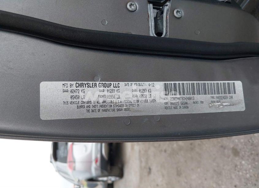 Photo 9 of 2012 Dodge Charger POLICE (VIN 2C3CDXAT9CH248013)