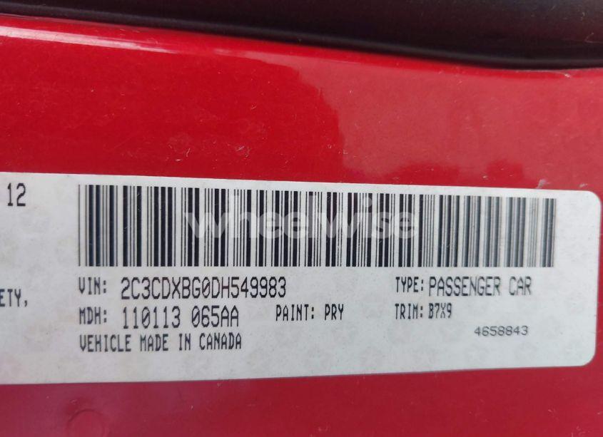 Photo 9 of 2013 Dodge Charger SE (VIN 2C3CDXBG0DH549983)