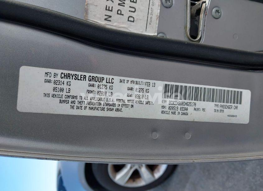 Photo 9 of 2013 Dodge Charger SE (VIN 2C3CDXBG0DH625170)