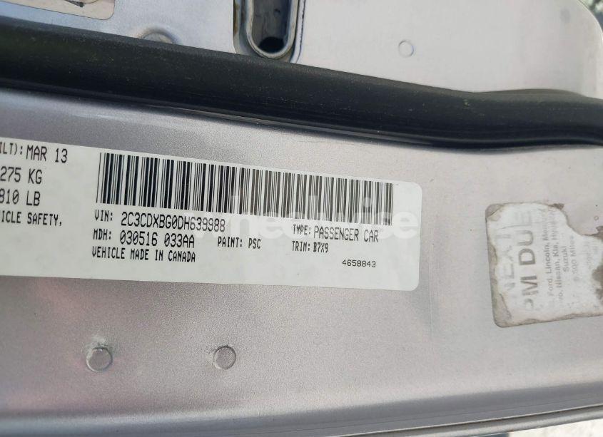 Photo 9 of 2013 Dodge Charger SE (VIN 2C3CDXBG0DH639988)