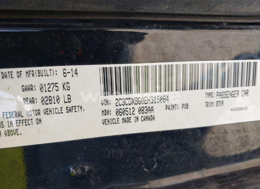 Photo 9 of 2014 Dodge Charger SE (VIN 2C3CDXBG0EH315084)