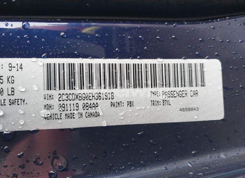 Photo 9 of 2014 Dodge Charger SE (VIN 2C3CDXBG0EH361918)