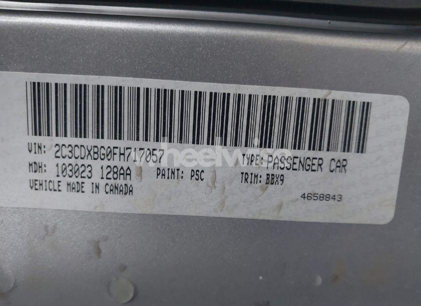 Photo 9 of 2015 Dodge Charger SE (VIN 2C3CDXBG0FH717057)