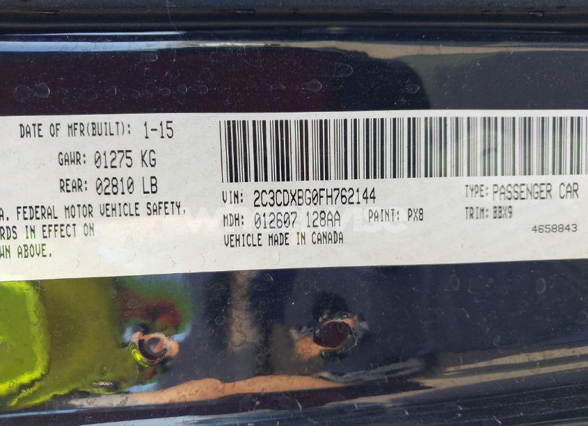 Photo 9 of 2015 Dodge Charger SE (VIN 2C3CDXBG0FH762144)