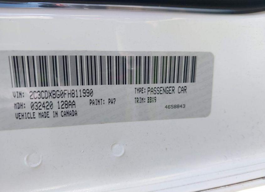 Photo 9 of 2015 Dodge Charger SE (VIN 2C3CDXBG0FH811990)