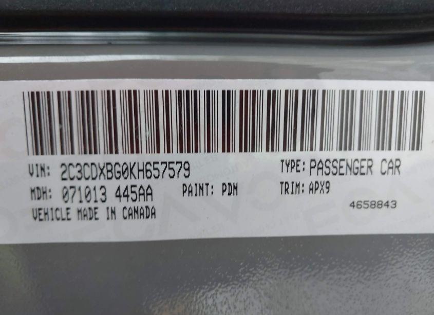 Photo 9 of 2019 Dodge Charger SXT RWD (VIN 2C3CDXBG0KH657579)