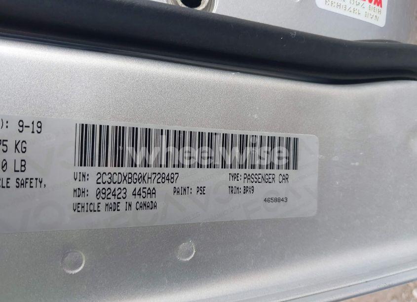 Photo 9 of 2019 Dodge Charger SXT RWD (VIN 2C3CDXBG0KH728487)