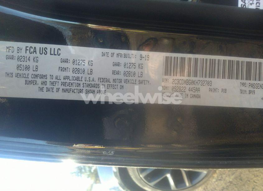 Photo 9 of 2019 Dodge Charger SXT RWD (VIN 2C3CDXBG0KH732703)