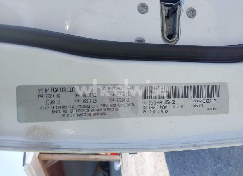 Photo 9 of 2020 Dodge Charger SXT RWD (VIN 2C3CDXBG0LH151462)