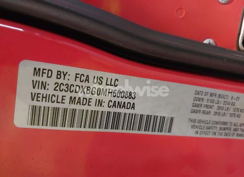 Photo 9 of 2021 Dodge Charger SXT RWD (VIN 2C3CDXBG0MH600883)