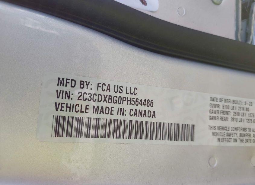 Photo 9 of 2023 Dodge Charger SXT (VIN 2C3CDXBG0PH564486)