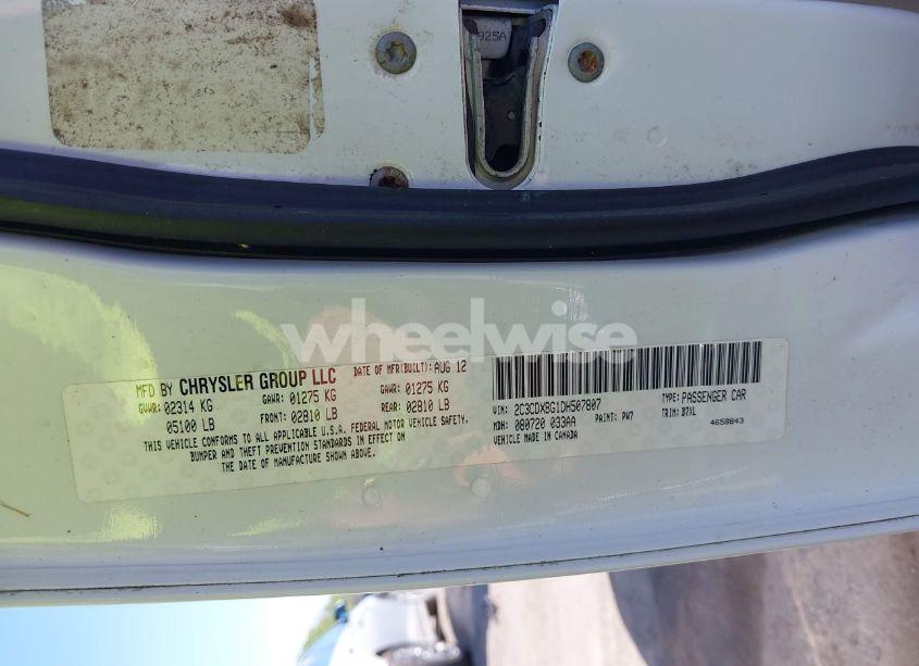 Photo 9 of 2013 Dodge Charger SE (VIN 2C3CDXBG1DH507807)