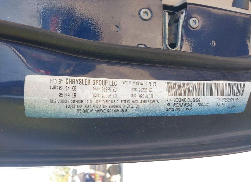 Photo 9 of 2014 Dodge Charger SE (VIN 2C3CDXBG1EH130526)