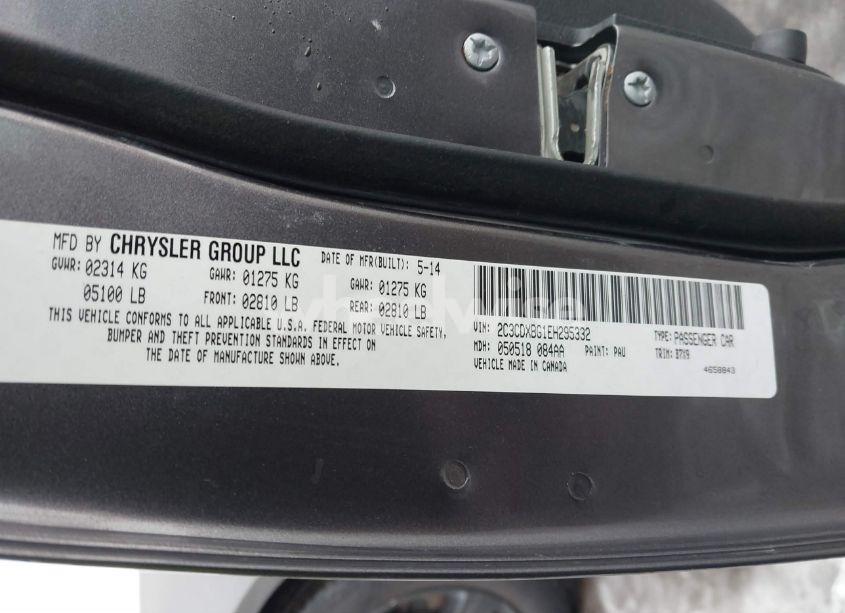 Photo 9 of 2014 Dodge Charger SE (VIN 2C3CDXBG1EH295332)