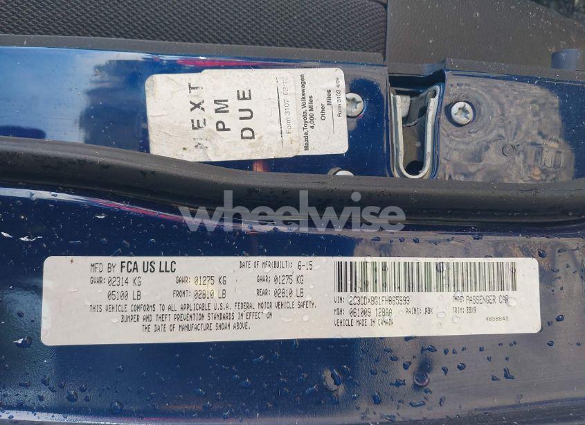 Photo 9 of 2015 Dodge Charger SE (VIN 2C3CDXBG1FH865993)