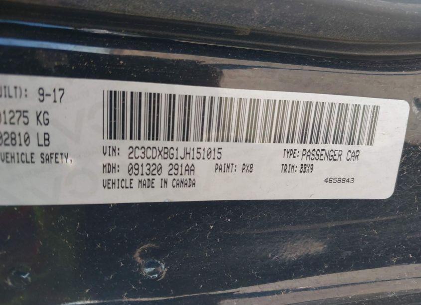 Photo 9 of 2018 Dodge Charger SXT RWD (VIN 2C3CDXBG1JH151015)