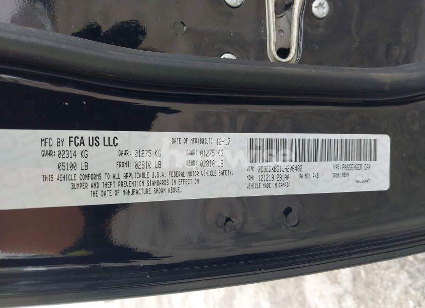 Photo 9 of 2018 Dodge Charger SXT RWD (VIN 2C3CDXBG1JH206482)