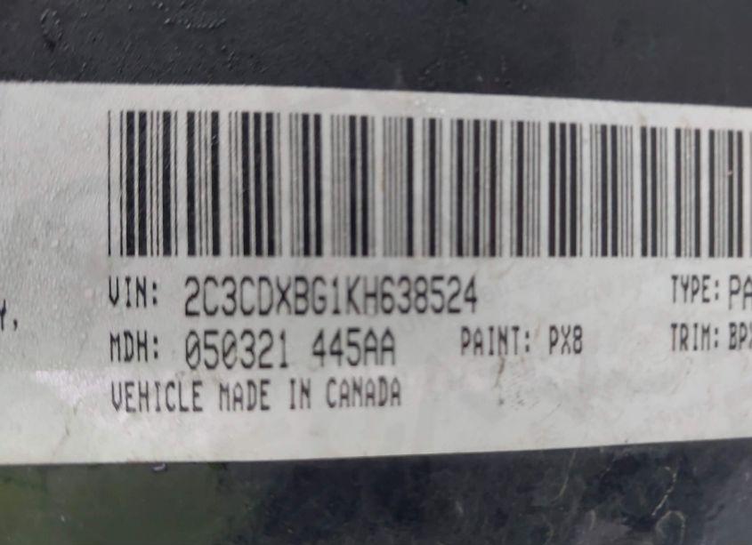 Photo 9 of 2019 Dodge Charger SXT RWD (VIN 2C3CDXBG1KH638524)