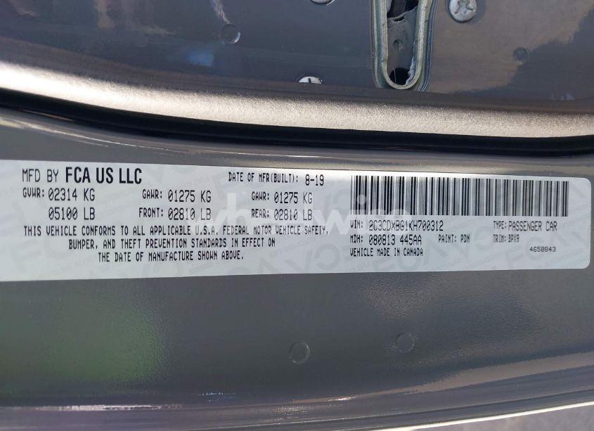 Photo 9 of 2019 Dodge Charger SXT RWD (VIN 2C3CDXBG1KH700312)