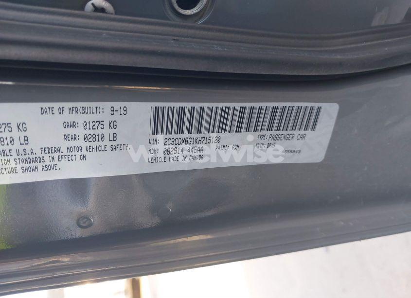 Photo 9 of 2019 Dodge Charger SXT RWD (VIN 2C3CDXBG1KH715120)