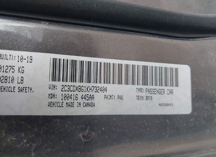 Photo 9 of 2019 Dodge Charger SXT RWD (VIN 2C3CDXBG1KH732404)