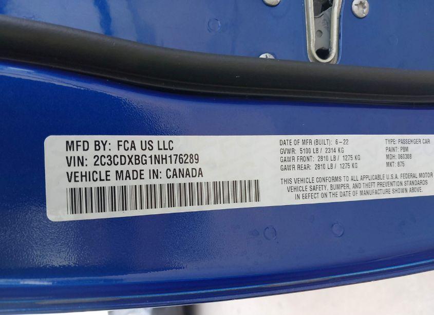 Photo 9 of 2022 Dodge Charger SXT RWD (VIN 2C3CDXBG1NH176289)