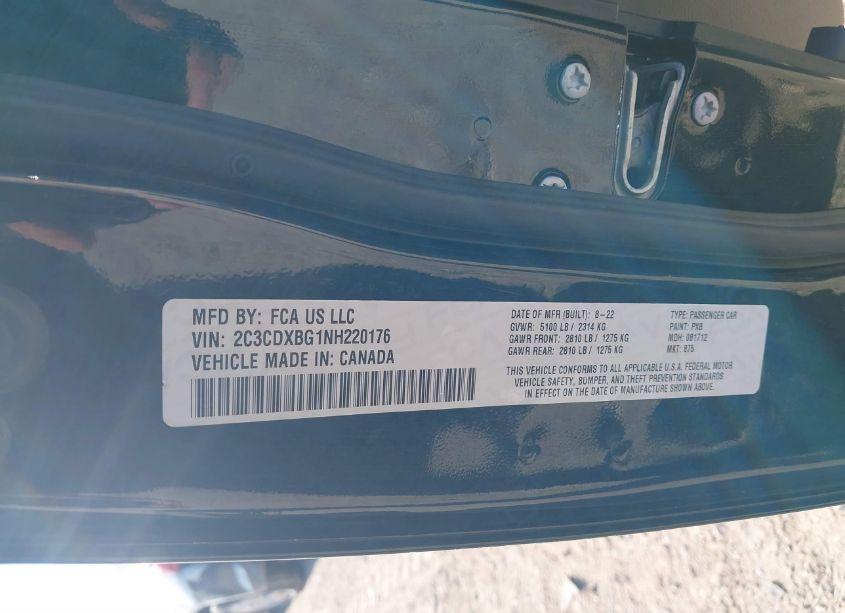 Photo 9 of 2022 Dodge Charger SXT RWD (VIN 2C3CDXBG1NH220176)