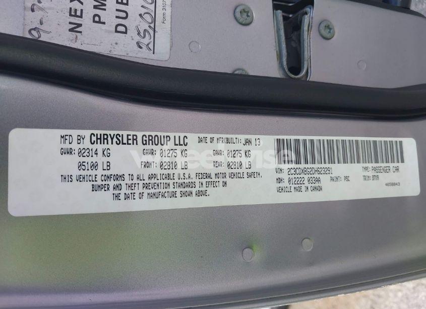 Photo 9 of 2013 Dodge Charger SE (VIN 2C3CDXBG2DH623291)